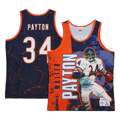 Walter Payton Chicago Bears 1983 Player Burst Tank Top Navy