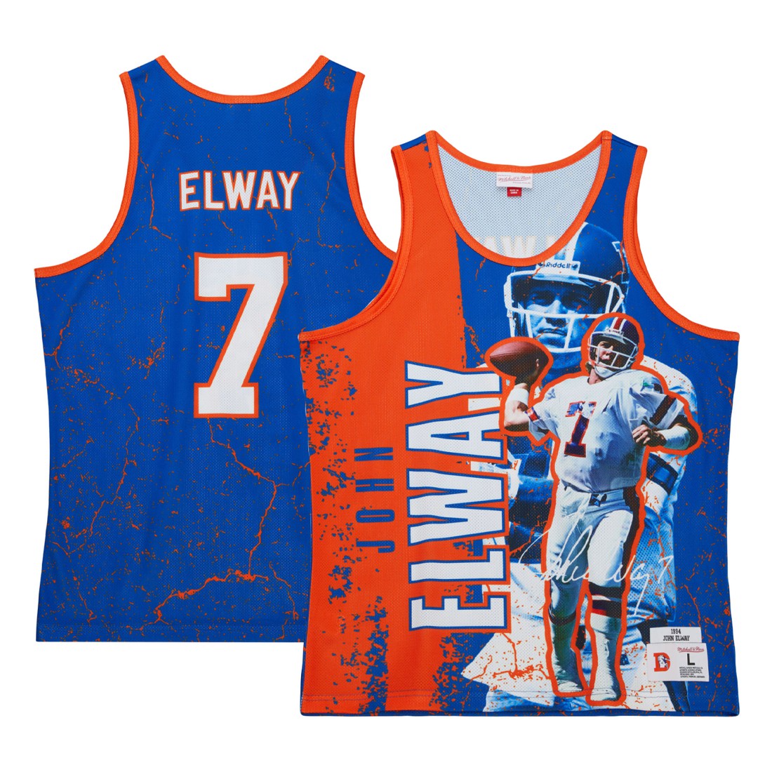 John Elway Denver Broncos 1994 Player Burst Tank Top Royal