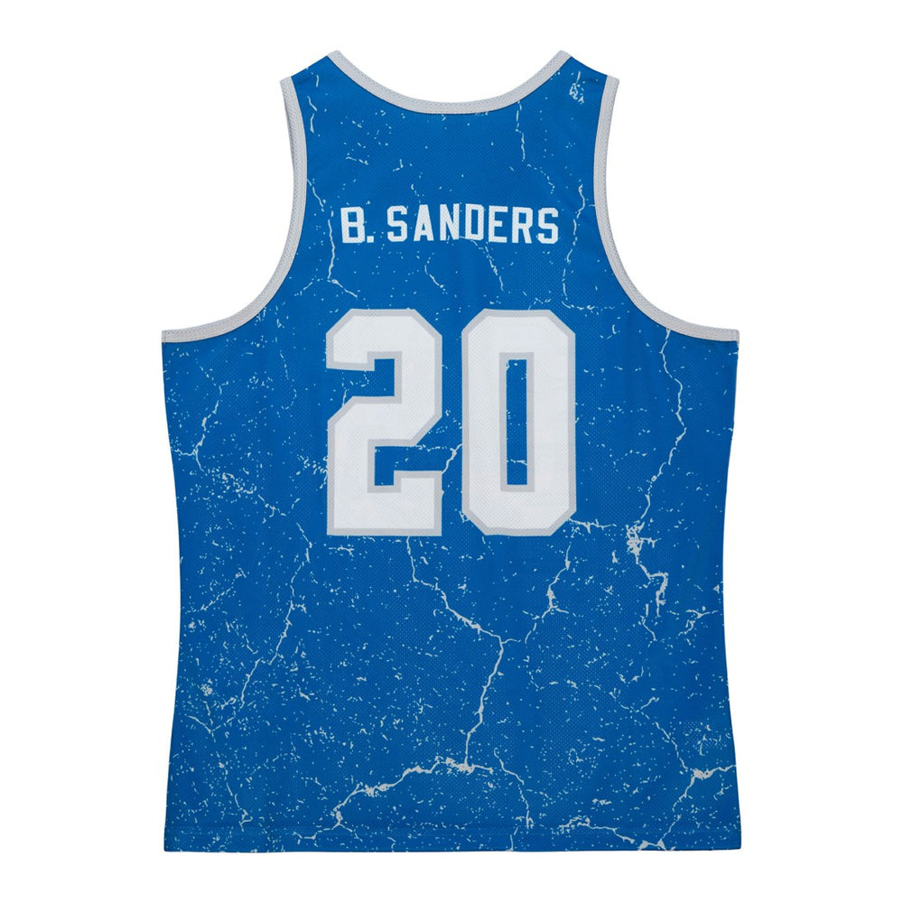 Barry Sanders Detroit Lions 1991 Player Burst Tank Top Blue