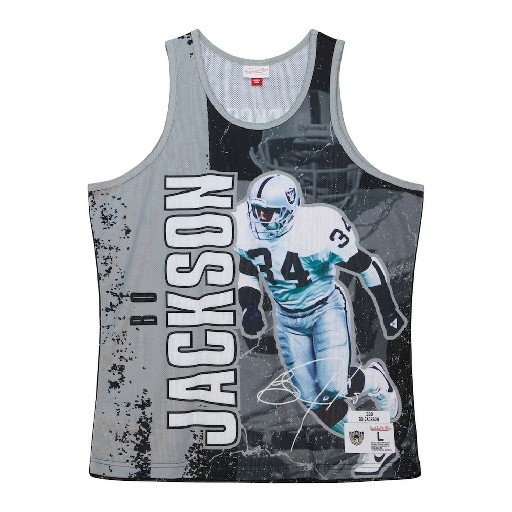 Bo Jackson Las Vegas Raiders 1990 Player Burst Tank Top Black