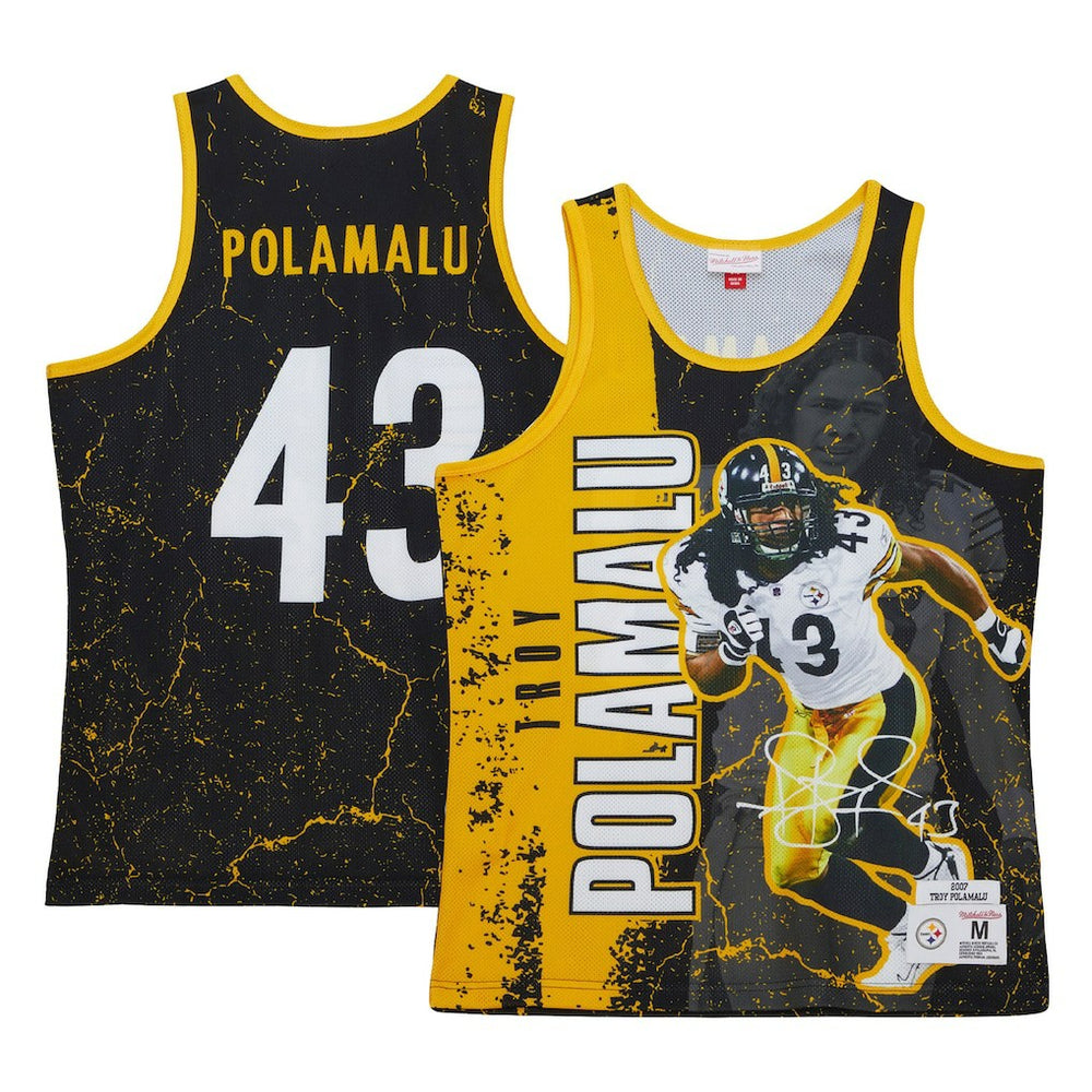 Troy Polamalu Pittsburgh Steelers 2007 Player Burst Tank Top Black