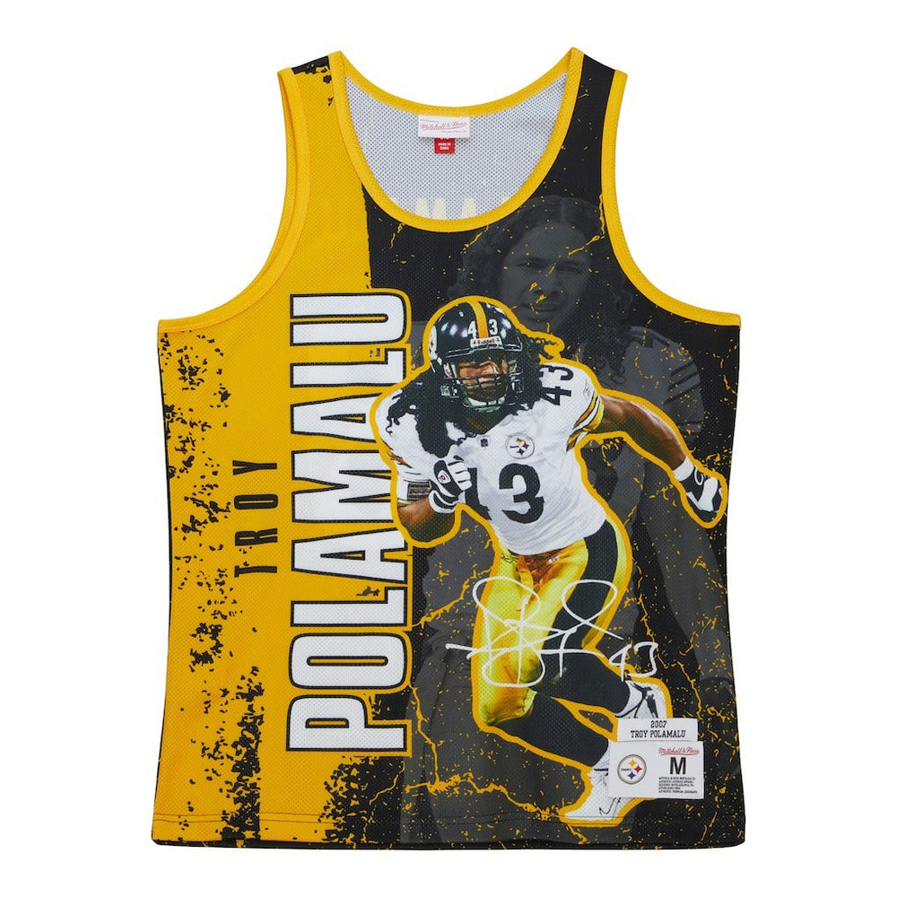 Troy Polamalu Pittsburgh Steelers 2007 Player Burst Tank Top Black