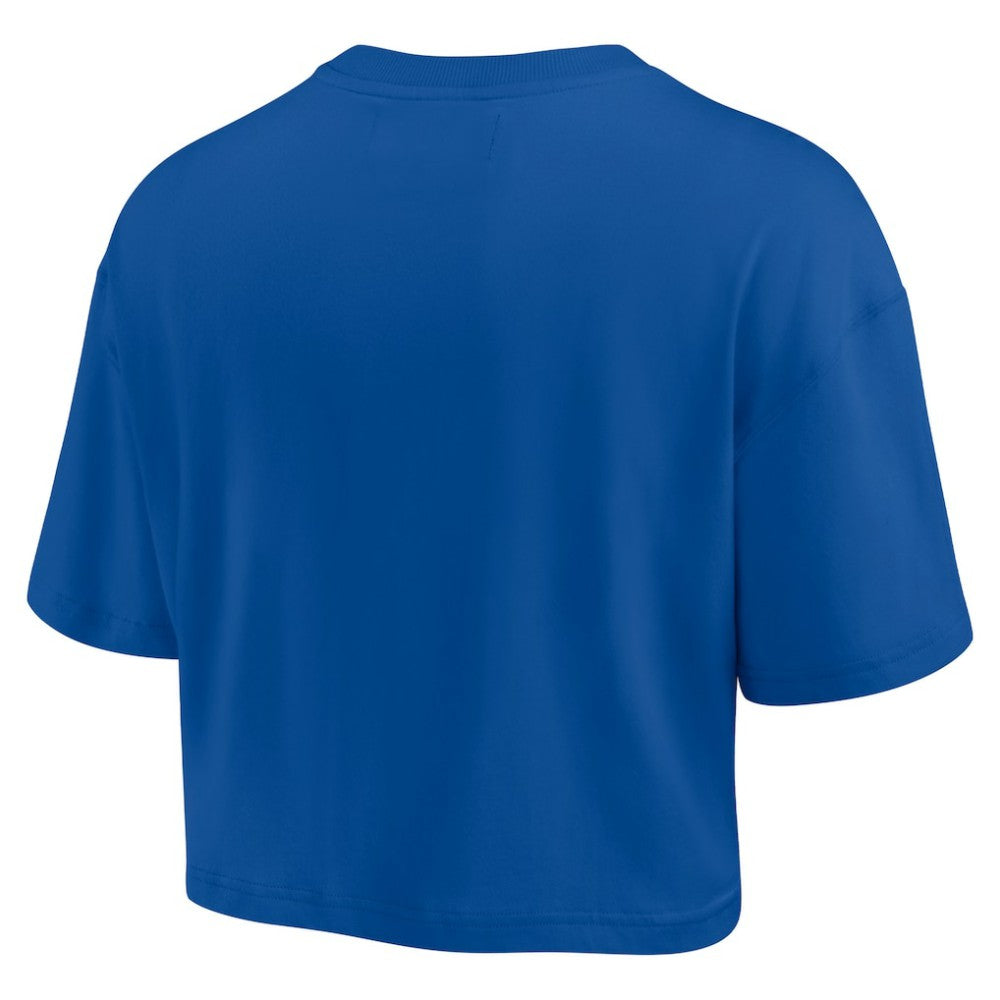 Chicago Cubs Fanatics Women's Elements Super Soft Boxy Cropped T-Shirt - Royal T-shirts