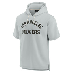 Los Angeles Dodgers Fanatics Unisex Elements Super Soft Fleece Short Sleeve Pullover Hoodie - Gray Hoodies