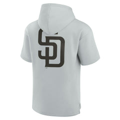 San Diego Padres Fanatics Unisex Elements Super Soft Fleece Short Sleeve Pullover Hoodie - Gray Hoodies