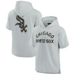 Chicago White Sox Fanatics Unisex Elements Super Soft Fleece Short Sleeve Pullover Hoodie - Gray Hoodies