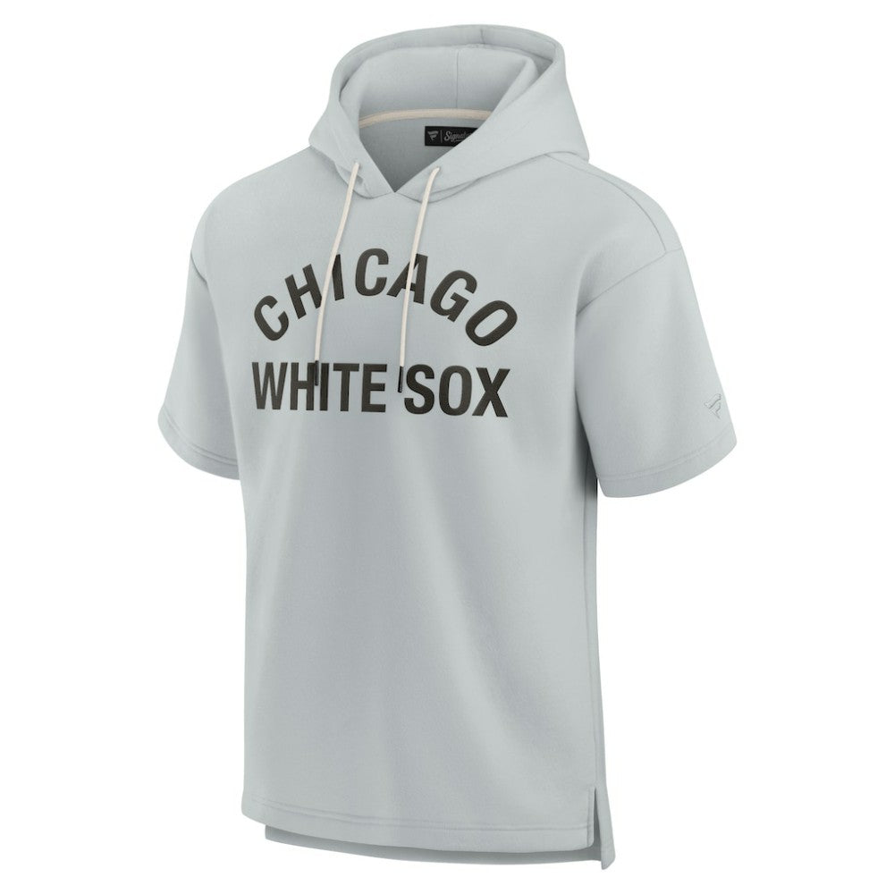 Chicago White Sox Fanatics Unisex Elements Super Soft Fleece Short Sleeve Pullover Hoodie - Gray Hoodies