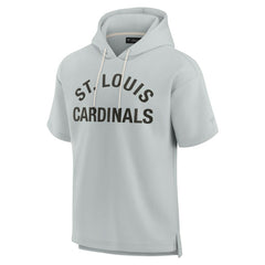 St. Louis Cardinals Fanatics Unisex Elements Super Soft Fleece Short Sleeve Pullover Hoodie - Gray Hoodies