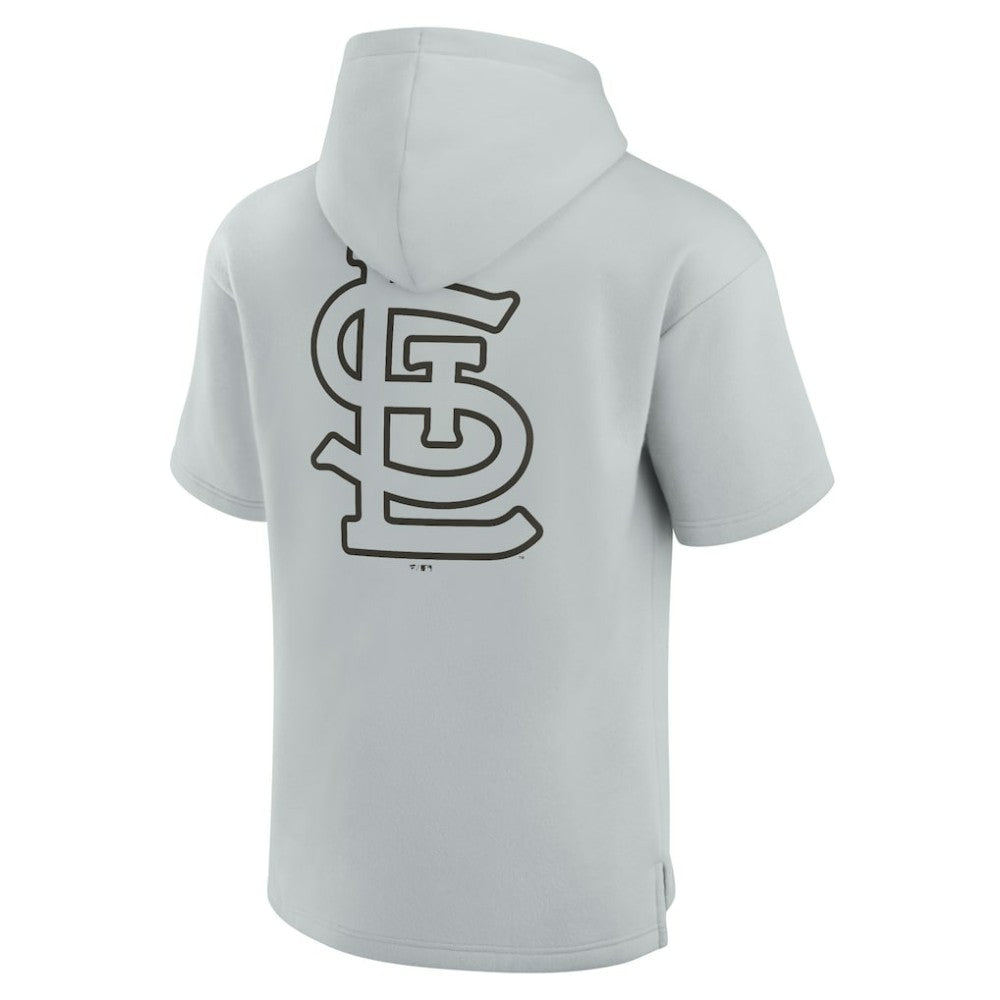 St. Louis Cardinals Fanatics Unisex Elements Super Soft Fleece Short Sleeve Pullover Hoodie - Gray Hoodies