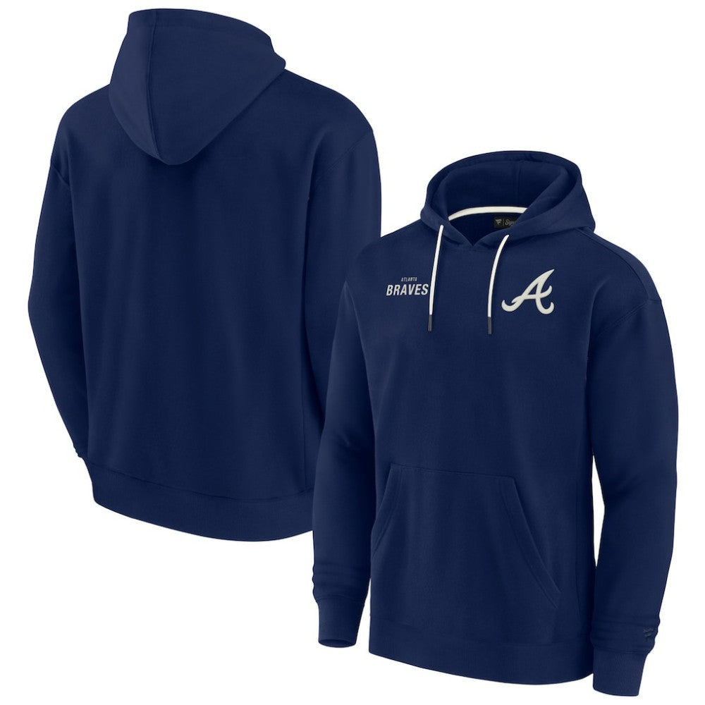 Atlanta Braves Fanatics Unisex Elements Super Soft Fleece Pullover Hoodie - Navy Hoodies