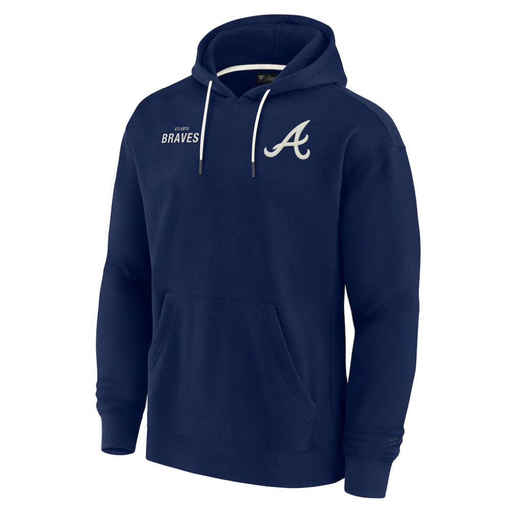 Atlanta Braves Fanatics Unisex Elements Super Soft Fleece Pullover Hoodie - Navy Hoodies