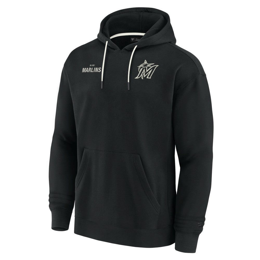 Miami Marlins Fanatics Unisex Elements Super Soft Fleece Pullover Hoodie - Black Hoodies