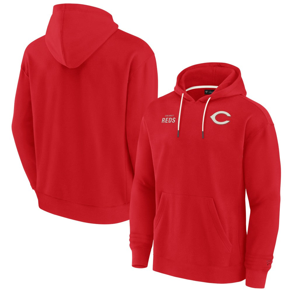 Cincinnati Reds Fanatics Unisex Elements Super Soft Fleece Pullover Hoodie - Red Hoodies
