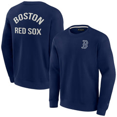 Boston Red Sox Fanatics Unisex Super Soft Pullover Crew Sweatshirt - Navy Pullover