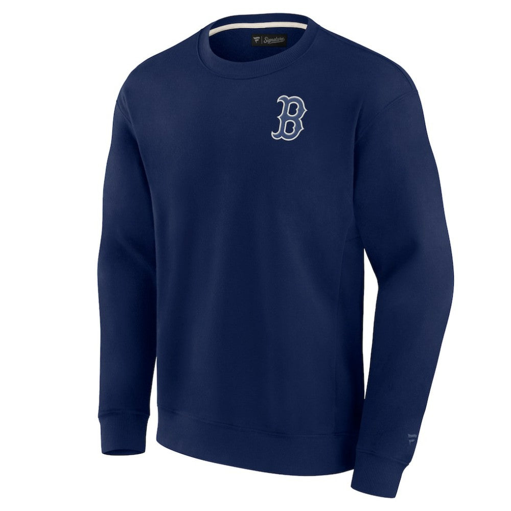 Boston Red Sox Fanatics Unisex Super Soft Pullover Crew Sweatshirt - Navy Pullover