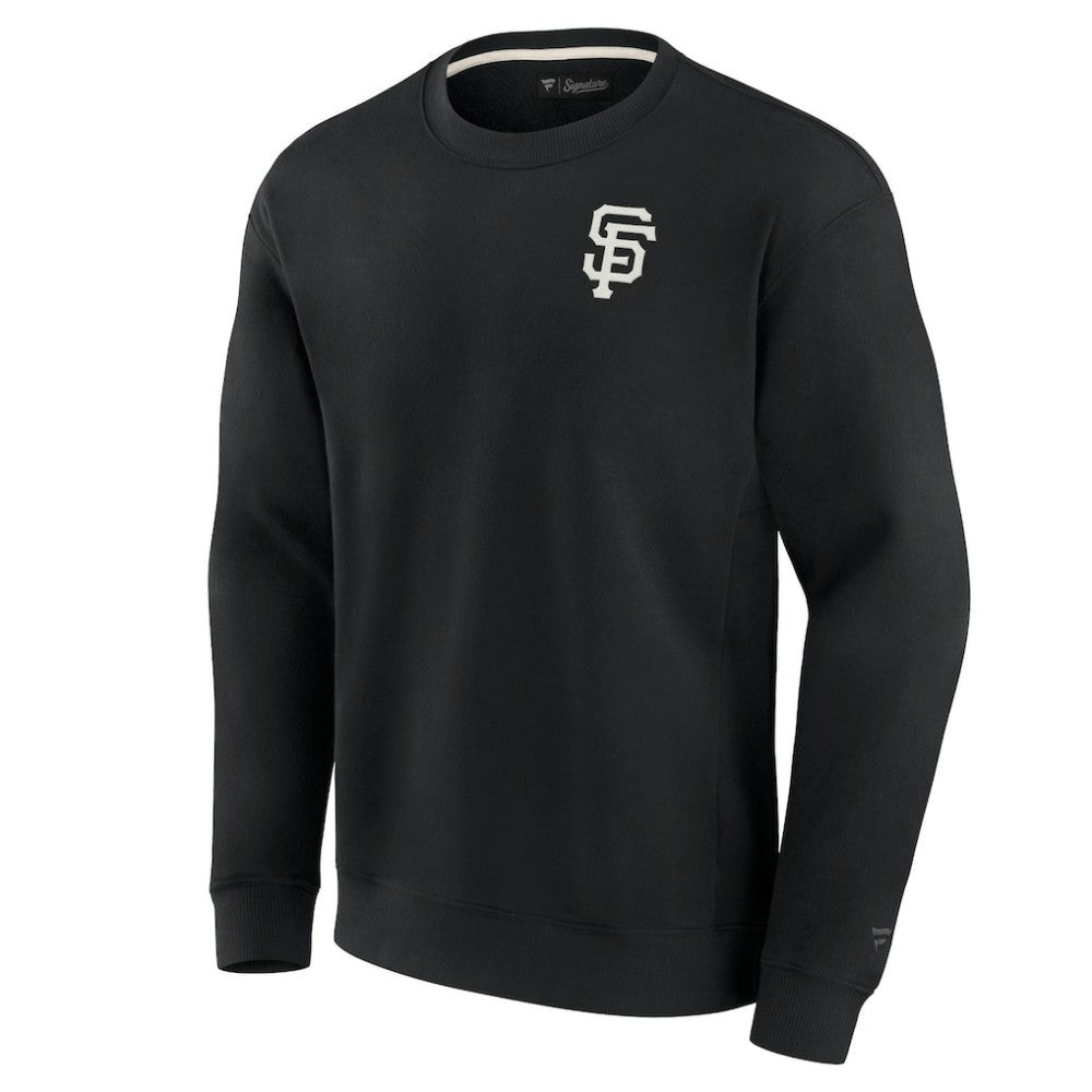 San Francisco Giants Fanatics Unisex Super Soft Pullover Crew Sweatshirt - Black Pullover