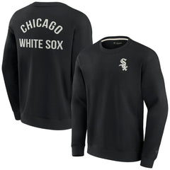 Chicago White Sox Fanatics Unisex Super Soft Pullover Crew Sweatshirt - Black Pullover