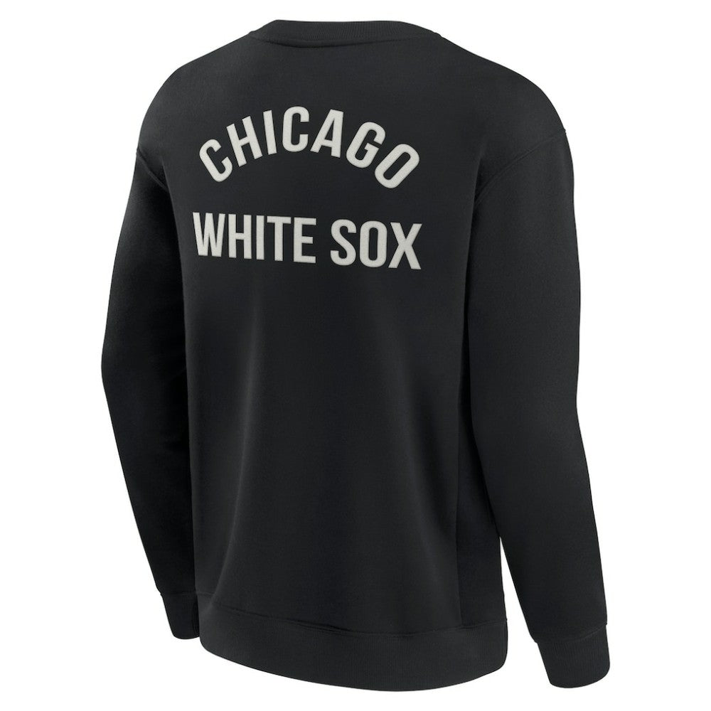 Chicago White Sox Fanatics Unisex Super Soft Pullover Crew Sweatshirt - Black Pullover
