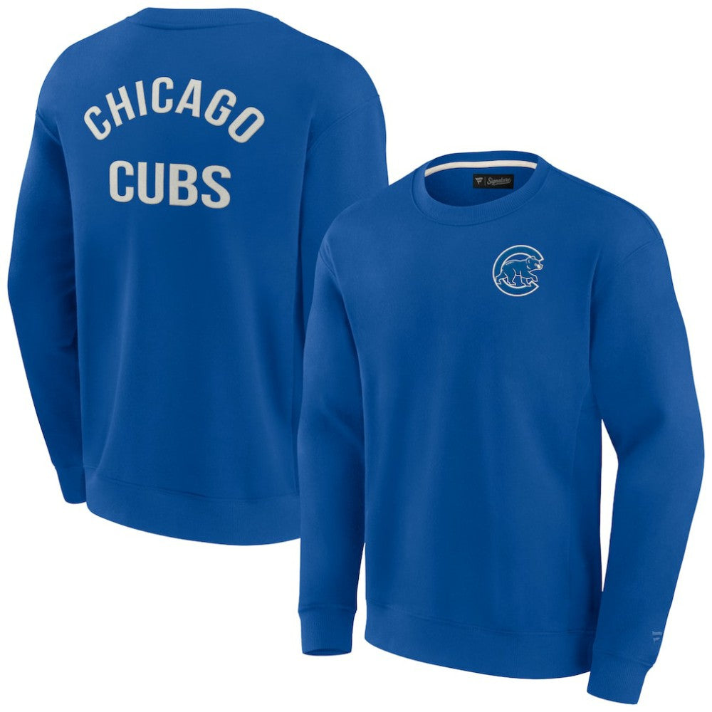 Chicago Cubs Fanatics Unisex Super Soft Pullover Crew Sweatshirt - Royal Pullover