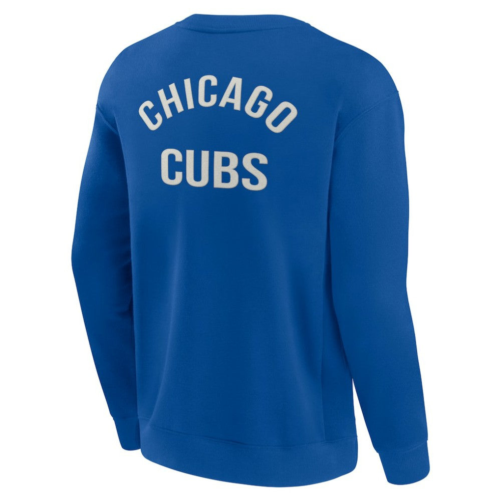 Chicago Cubs Fanatics Unisex Super Soft Pullover Crew Sweatshirt - Royal Pullover