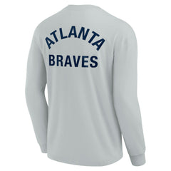 Atlanta Braves Fanatics Unisex Elements Super Soft Long Sleeve T-Shirt - Gray T-shirts