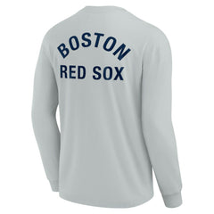 Boston Red Sox Fanatics Unisex Elements Super Soft Long Sleeve T-Shirt - Gray T-shirts