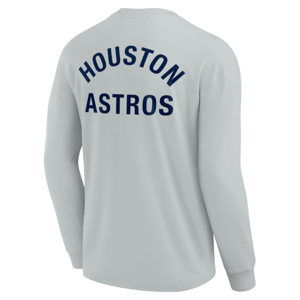 Houston Astros Fanatics Unisex Elements Super Soft Long Sleeve T-Shirt - Gray T-shirts