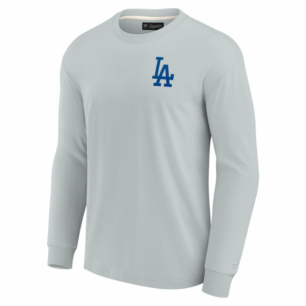 Los Angeles Dodgers Fanatics Unisex Elements Super Soft Long Sleeve T-Shirt - Gray T-shirts