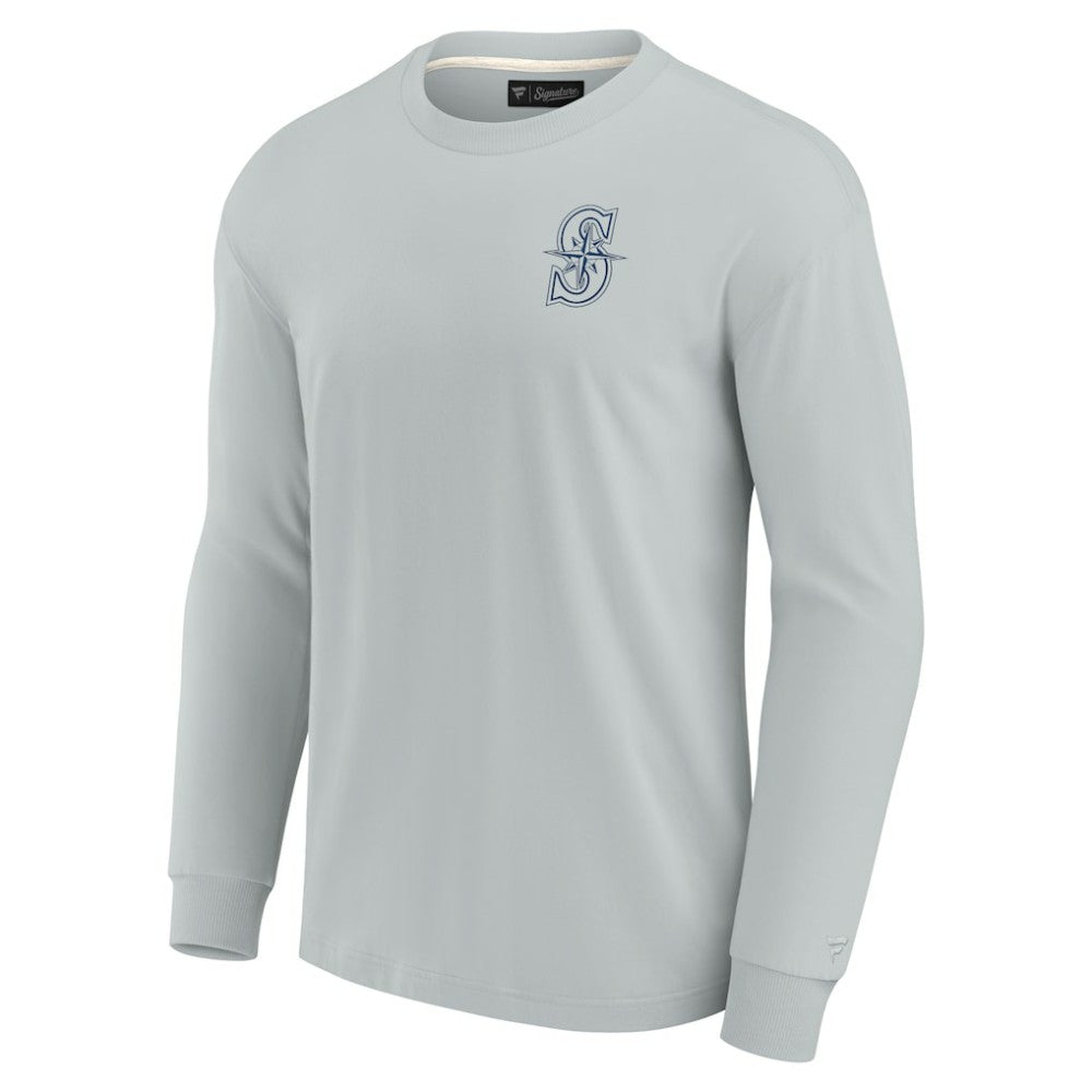 Seattle Mariners Fanatics Unisex Elements Super Soft Long Sleeve T-Shirt - Gray T-shirts