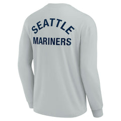 Seattle Mariners Fanatics Unisex Elements Super Soft Long Sleeve T-Shirt - Gray T-shirts