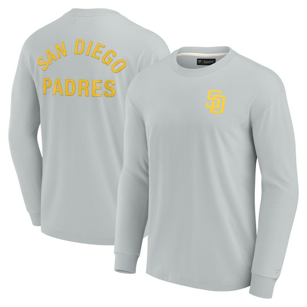 San Diego Padres Fanatics Unisex Elements Super Soft Long Sleeve T-Shirt - Gray T-shirts