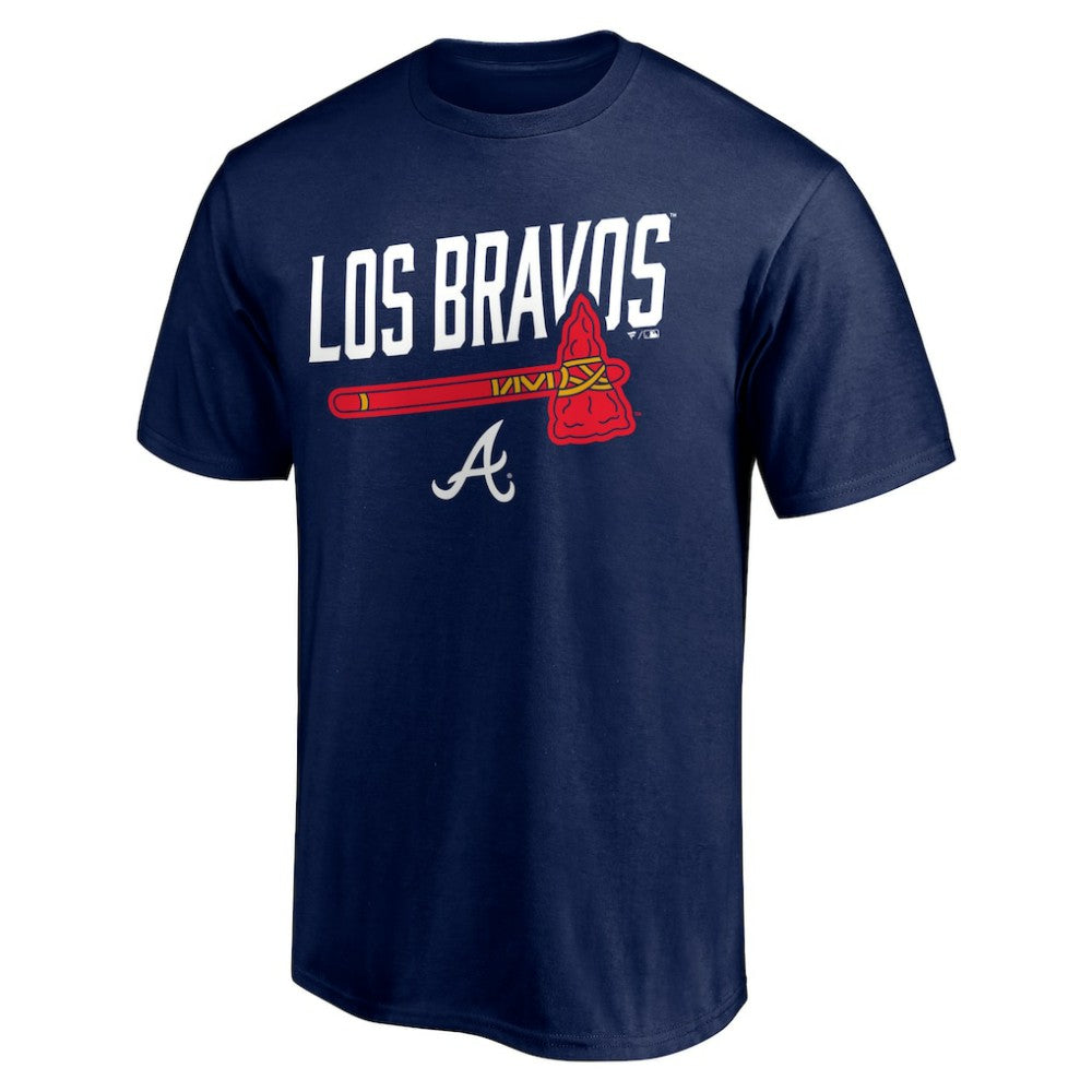 Atlanta Braves Long Ball Los Bravos T-Shirt - Navy T-shirts