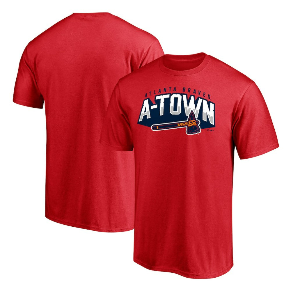 Atlanta Braves Hometown Collection Paint The Black T-Shirt - Red T-shirts