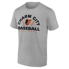 Baltimore Orioles Team Go For Two T-Shirt - Heather Gray T-shirts