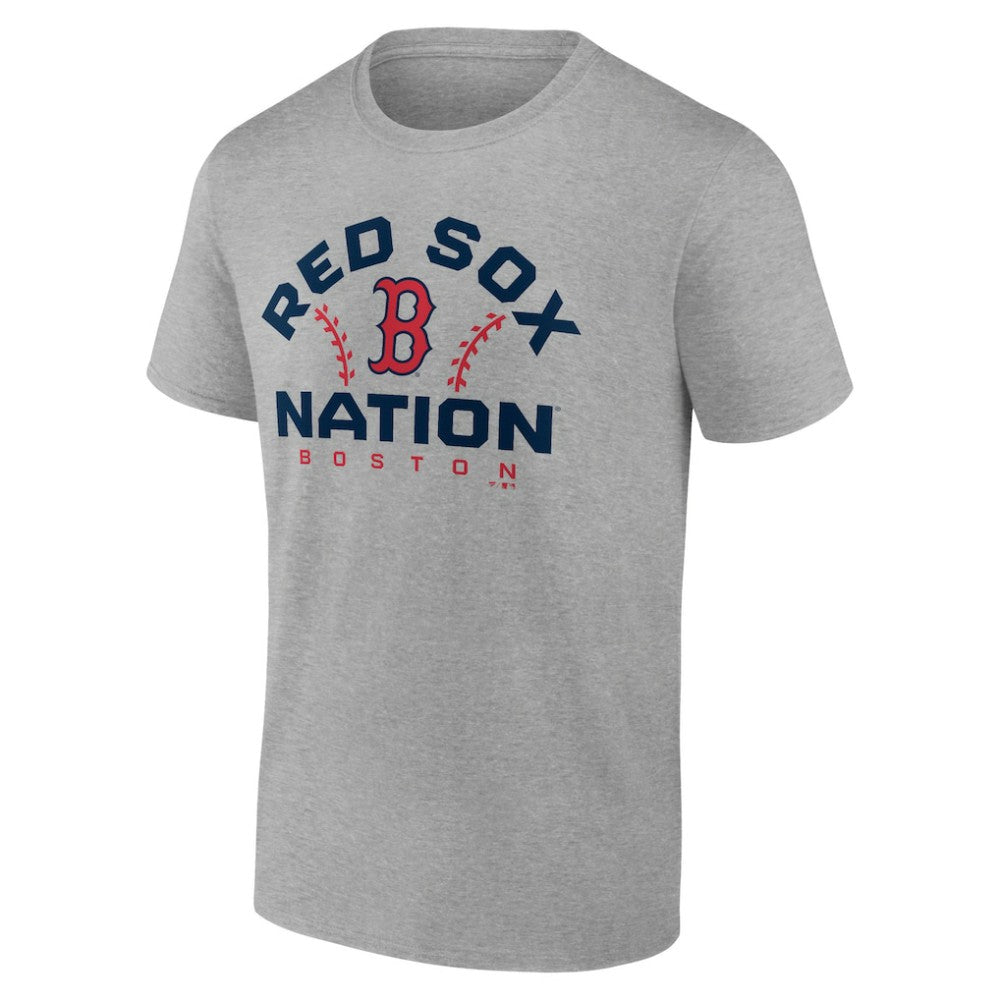 Boston Red Sox Team Go For Two T-Shirt - Heather Gray T-shirts