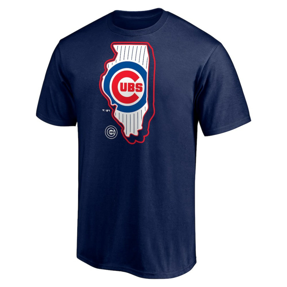 Chicago Cubs Paint the Black State T-Shirt - Navy T-shirts