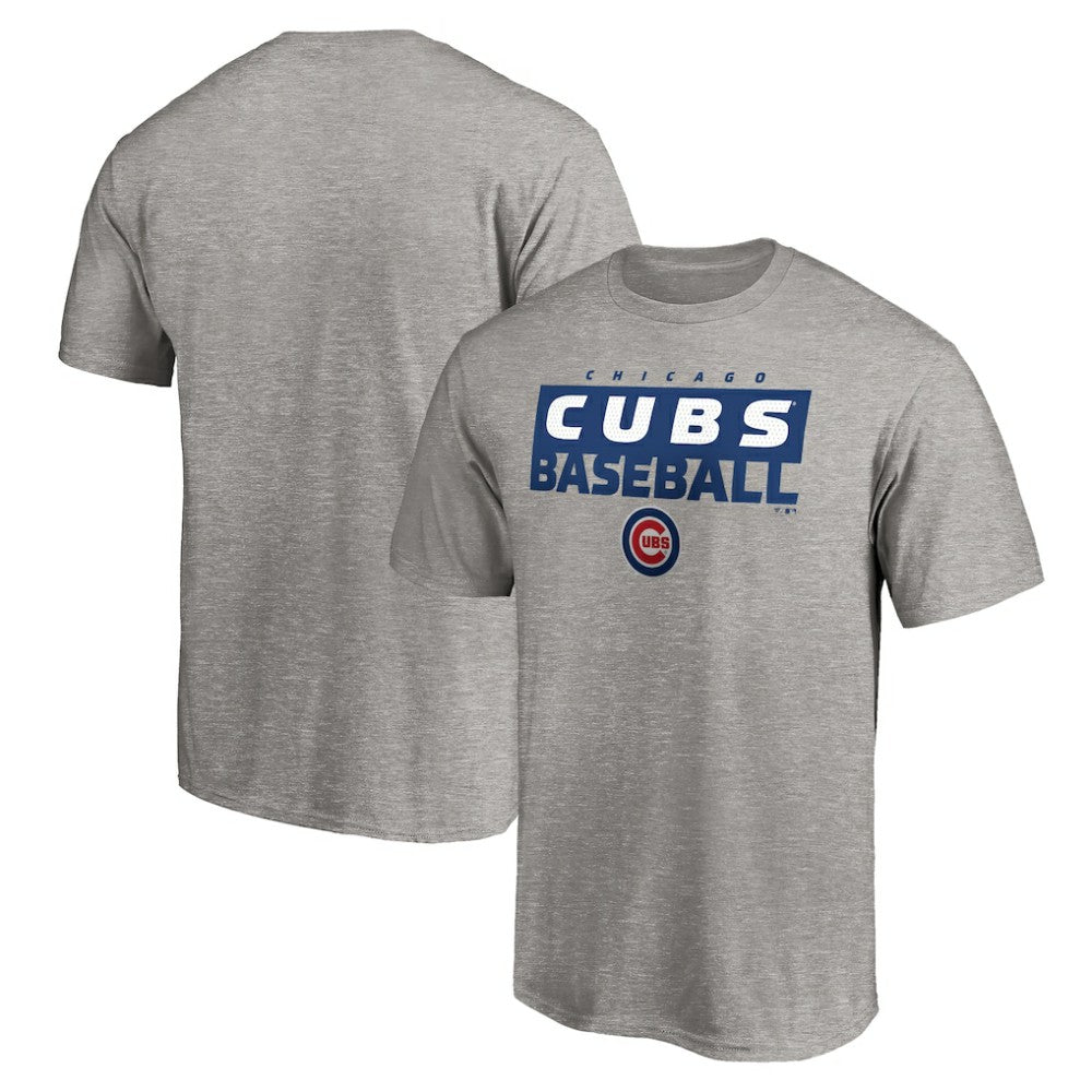 Chicago Cubs Gain Ground T-Shirt - Heather Gray T-shirts
