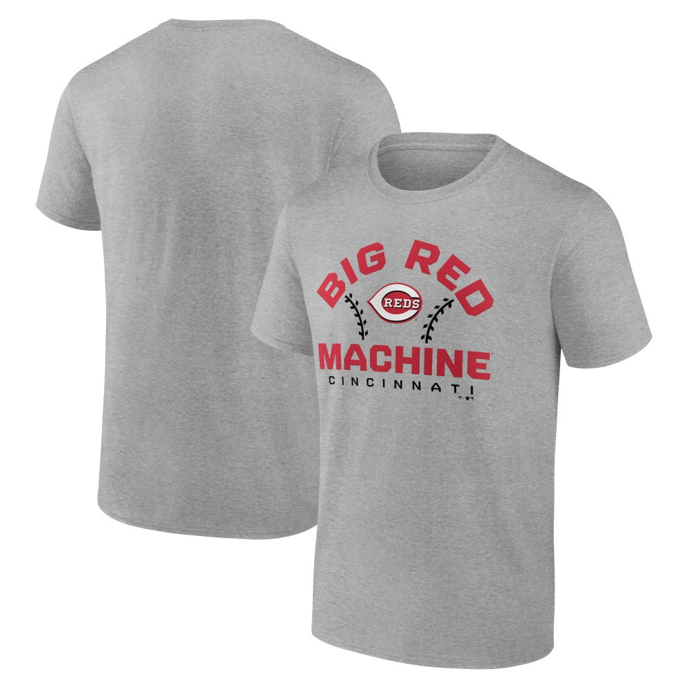 Cincinnati Reds Team Go For Two T-Shirt - Heather Gray T-shirts