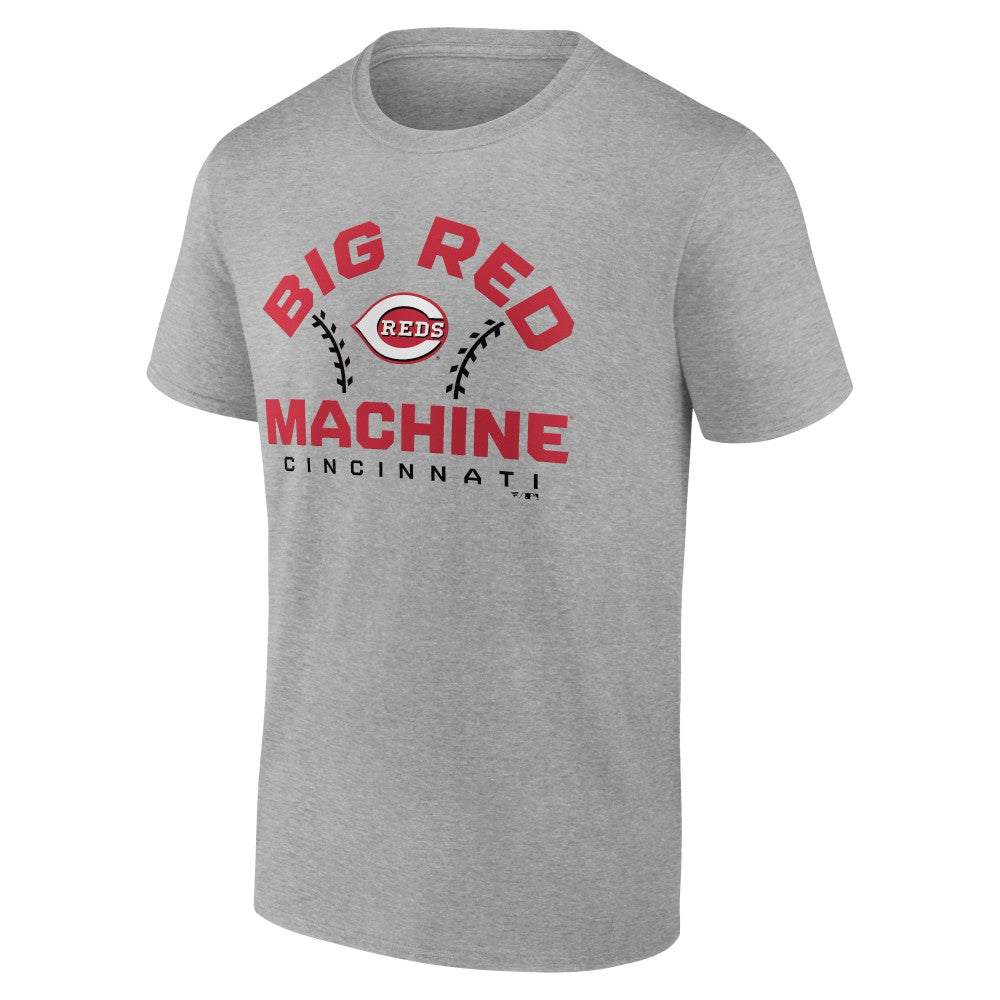 Cincinnati Reds Team Go For Two T-Shirt - Heather Gray T-shirts