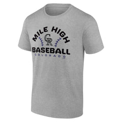 Colorado Rockies Team Go For Two T-Shirt - Heather Gray T-shirts