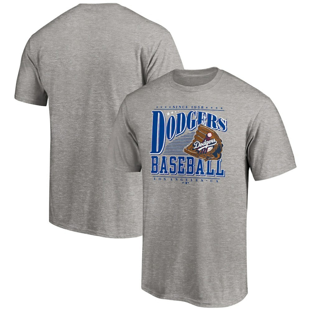 Los Angeles Dodgers Cooperstown Collection Winning Time T-Shirt - Heather Gray T-shirts