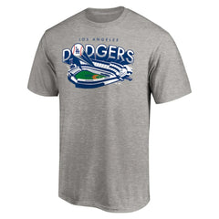 Los Angeles Dodgers Team Heater T-Shirt - Heather Gray T-shirts