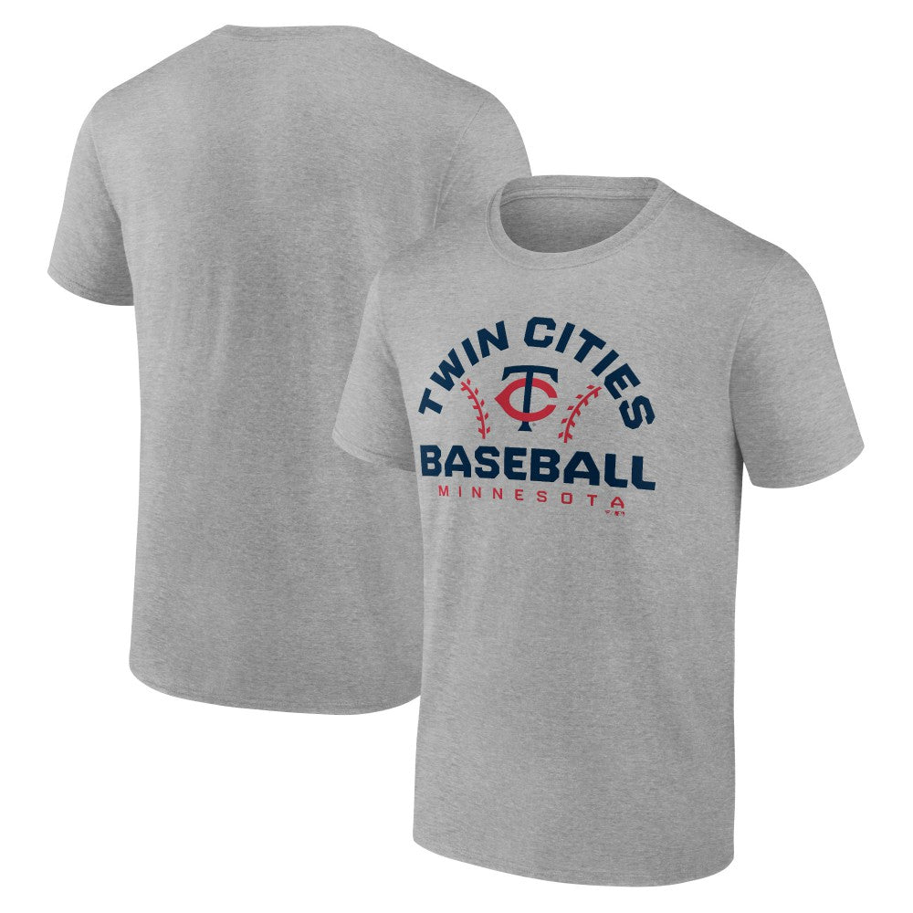 Minnesota Twins Team Go For Two T-Shirt - Heather Gray T-shirts