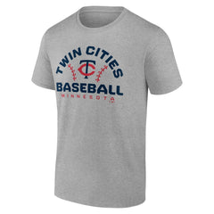 Minnesota Twins Team Go For Two T-Shirt - Heather Gray T-shirts
