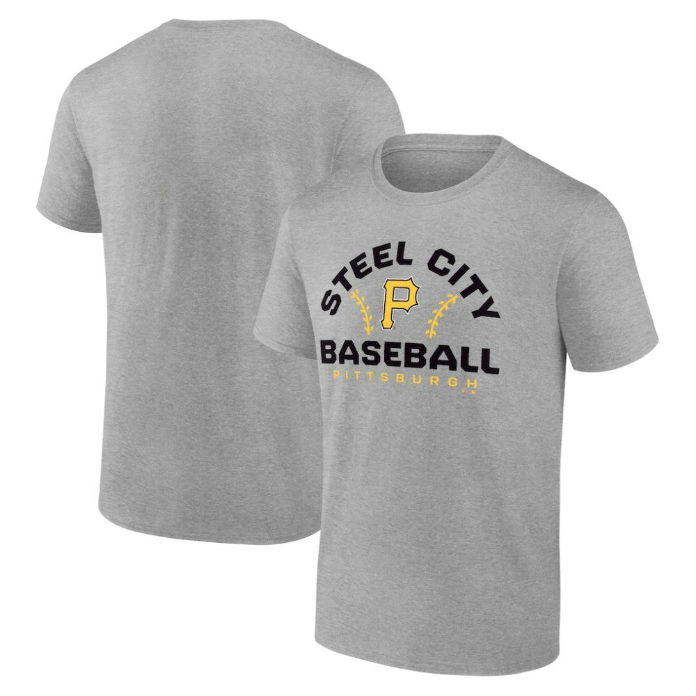 Pittsburgh Pirates Team Go For Two T-Shirt - Heather Gray T-shirts