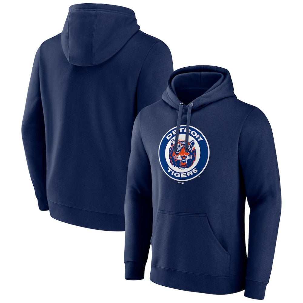 Detroit Tigers Cooperstown Collection Pullover Hoodie - Navy Hoodies