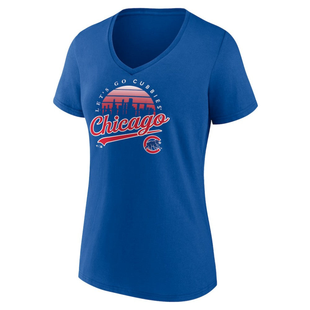 Chicago Cubs Women's One Champion V-Neck T-Shirt - Royal T-shirts