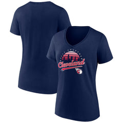 Cleveland Guardians Women's One Champion V-Neck T-Shirt - Navy T-shirts