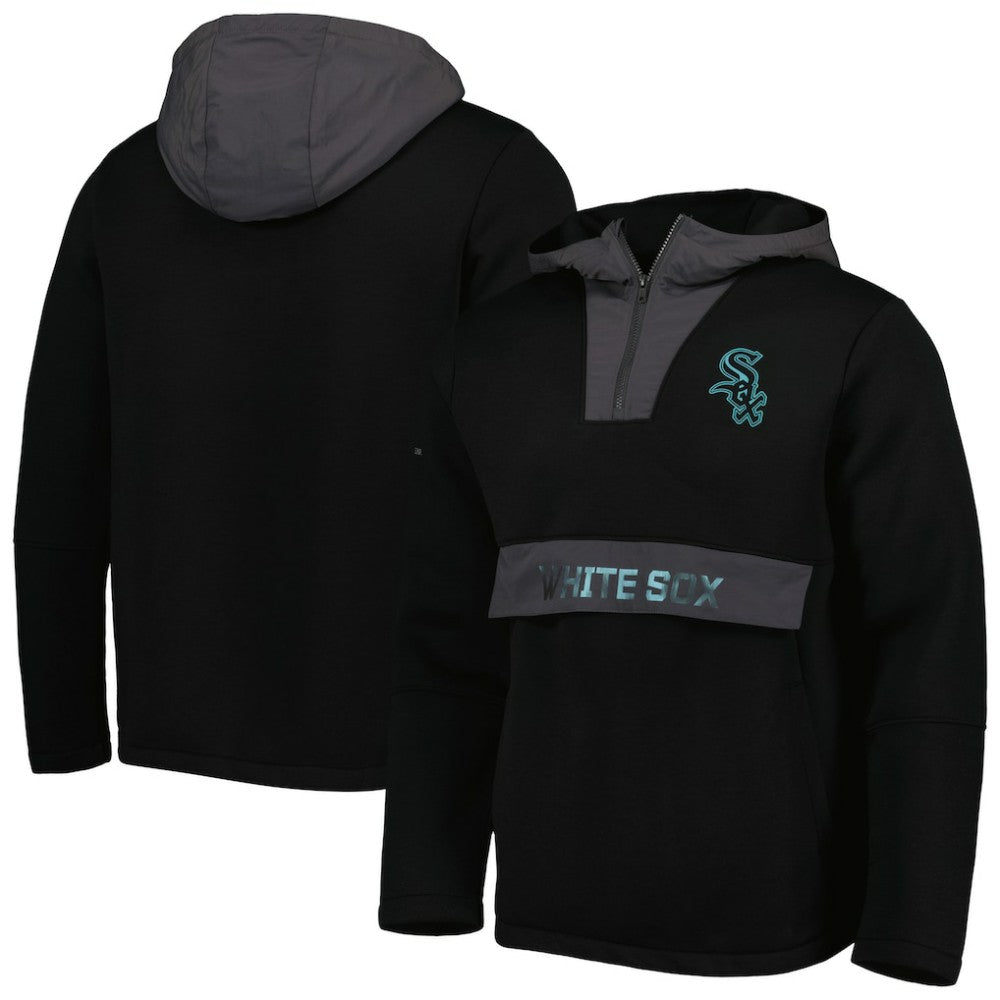 Chicago White Sox Levelwear Ruckus Quarter-Zip Hoodie - Black Hoodies