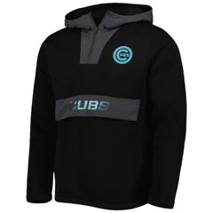 Chicago Cubs Levelwear Ruckus Quarter-Zip Hoodie - Black Hoodies